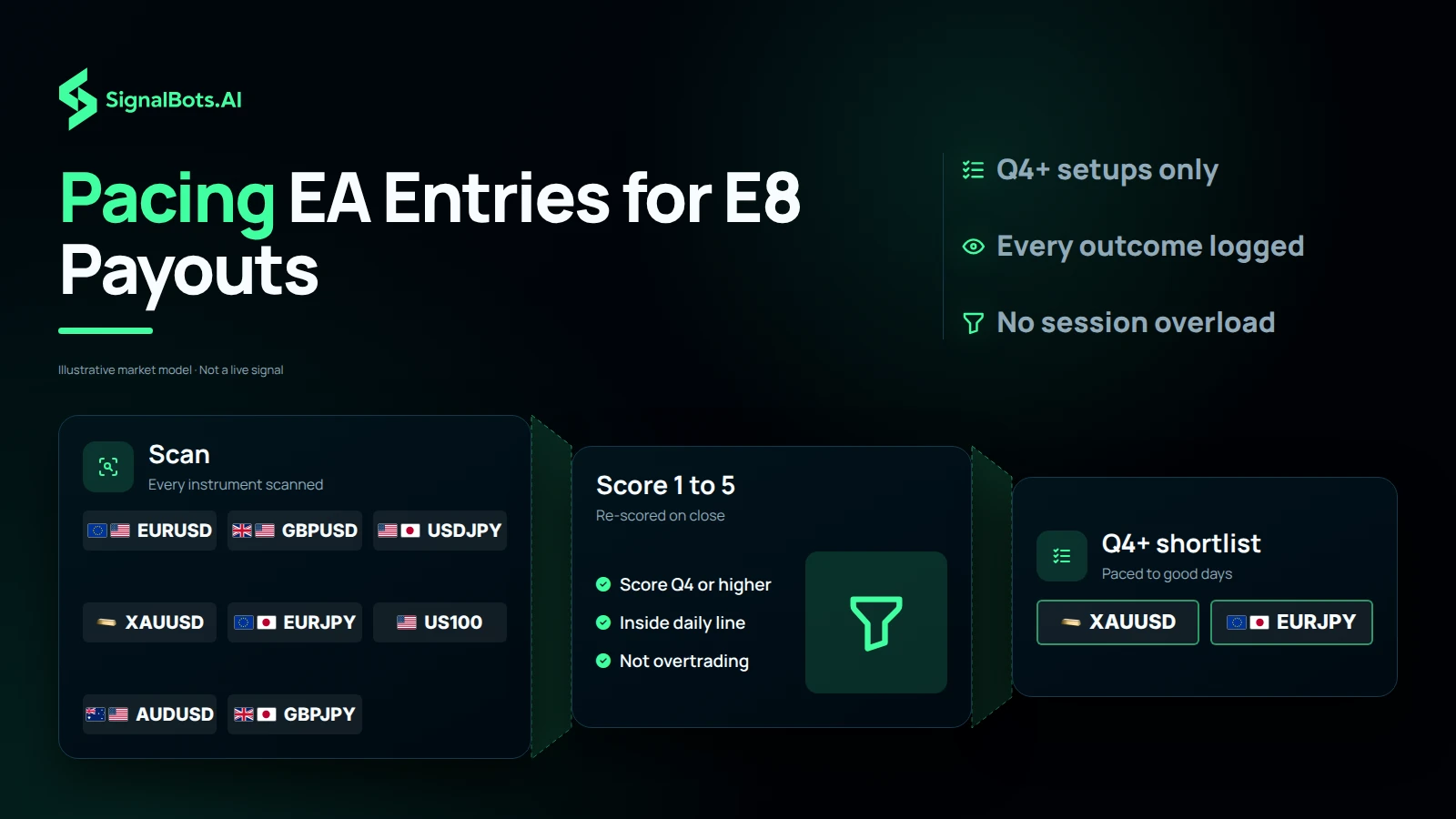 Eight instruments scanned, scored 1 to 5 on each closed bar, and narrowed to a two-instrument Q4+ shortlist, so the reader sees fewer entries taken on purpose.