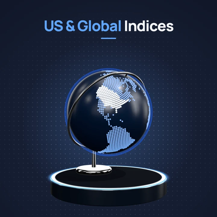 US & Global Indices: a globe with the United States lit